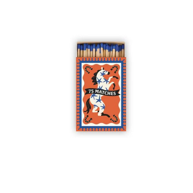 A Dopo Boxed Matches Horse Blue - 75 Matches (9.6 cm)