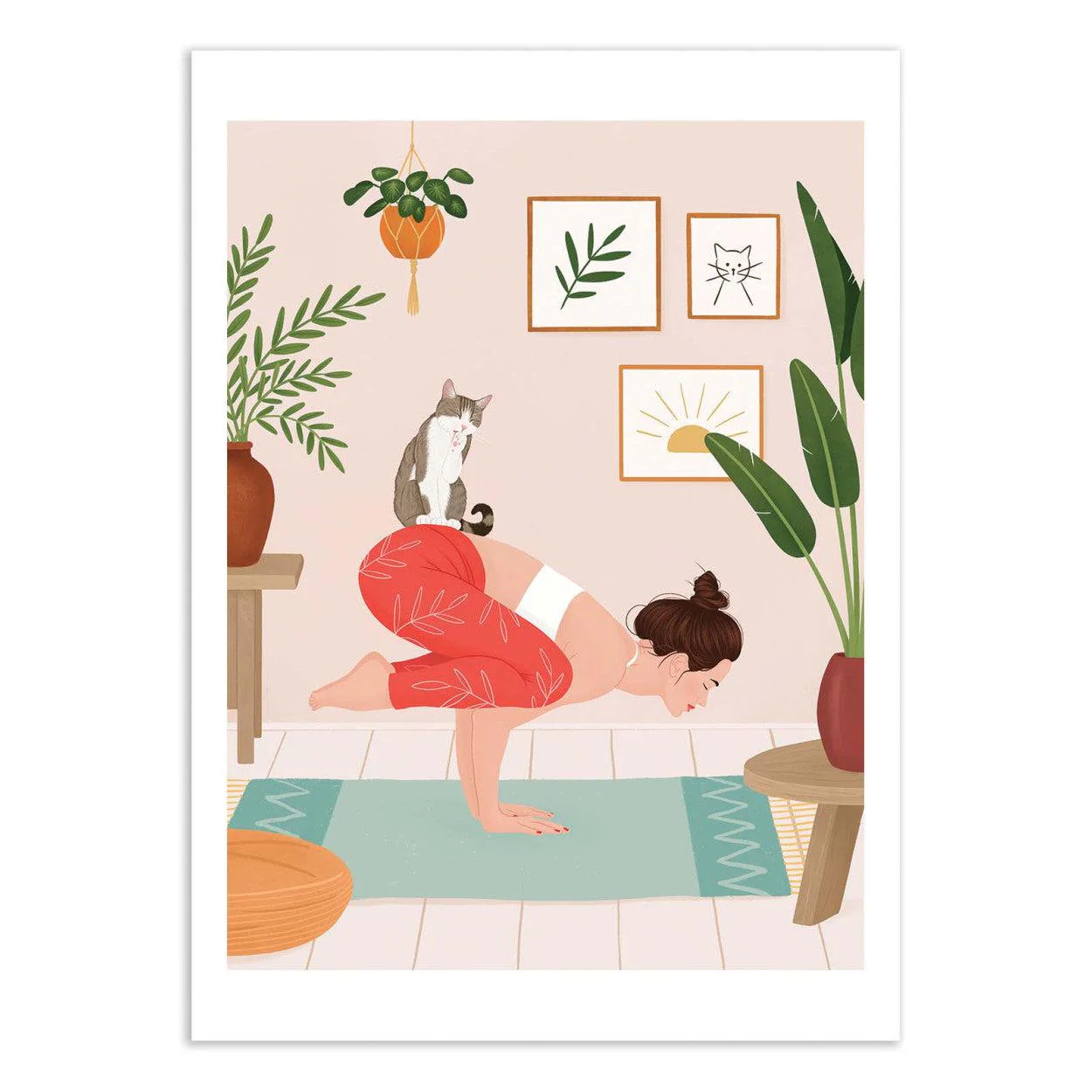Art-Poster - Cat Yoga - Petra Holikova