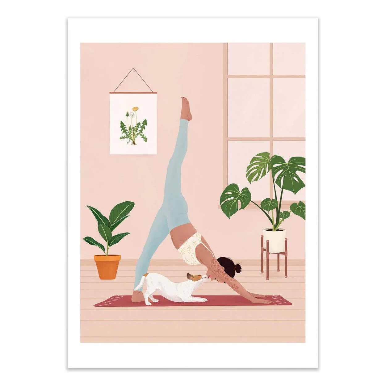 Art-Poster - Downward Dog - Petra Holikova