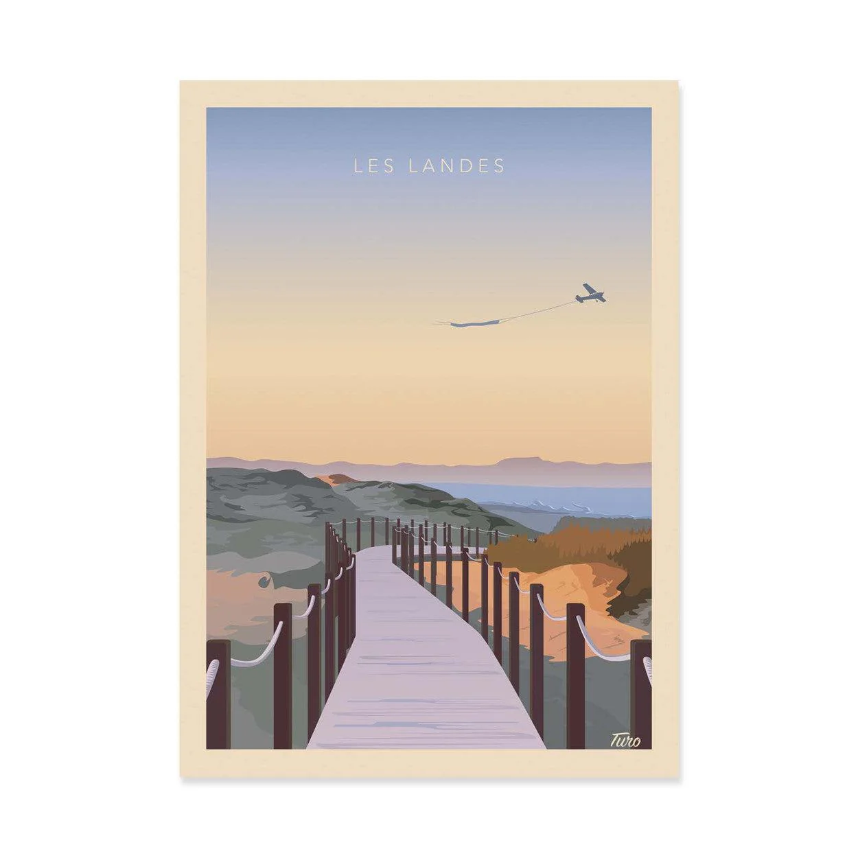 Art-Poster - Les Landes Version 2 - TuroMemoriesStudio