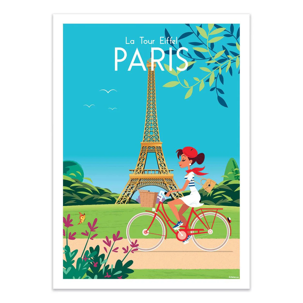 Art-Poster - Paris la tour Eiffel - Raphael Delerue
