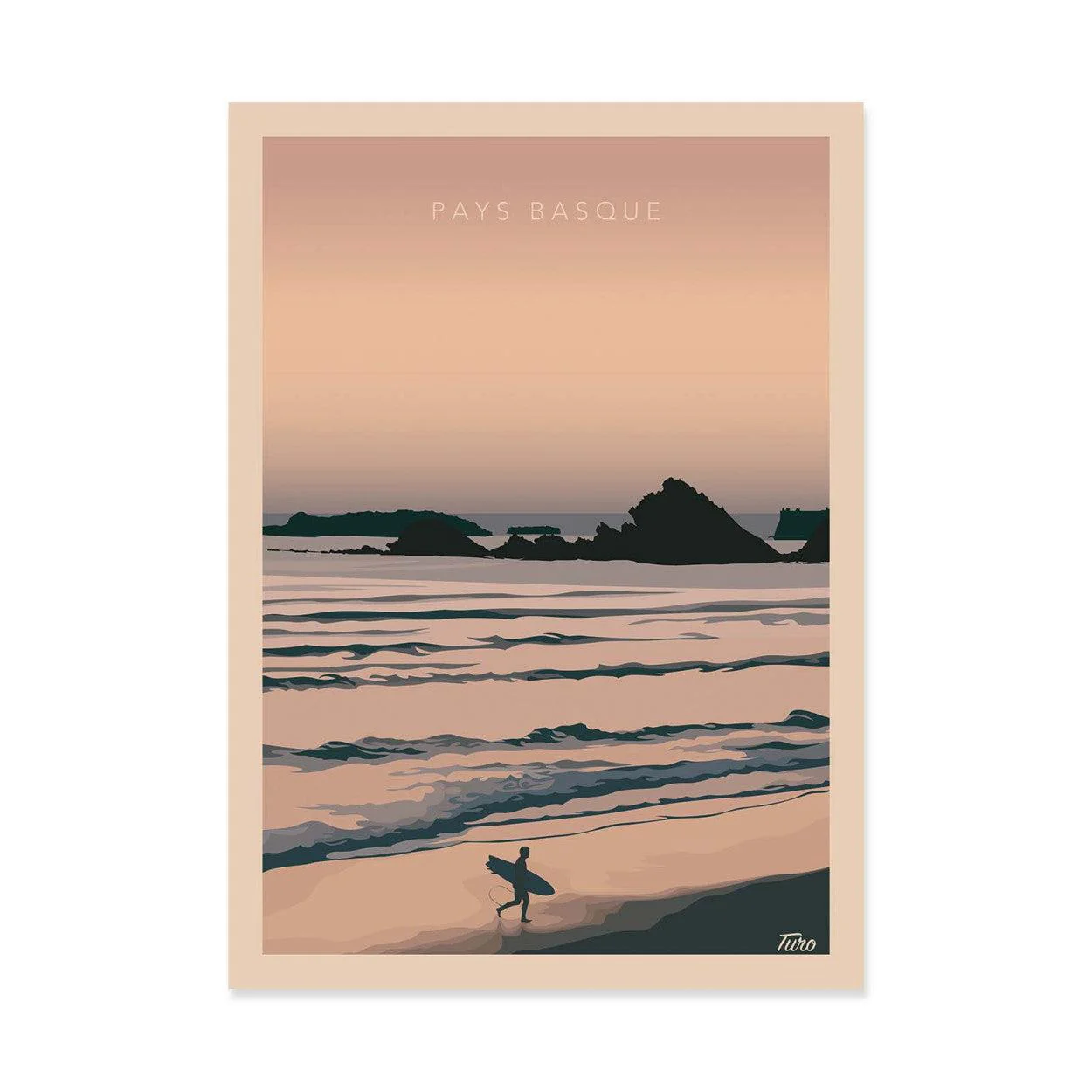 Art-Poster - Pays Basque Version 2 - TuroMemoriesStudio