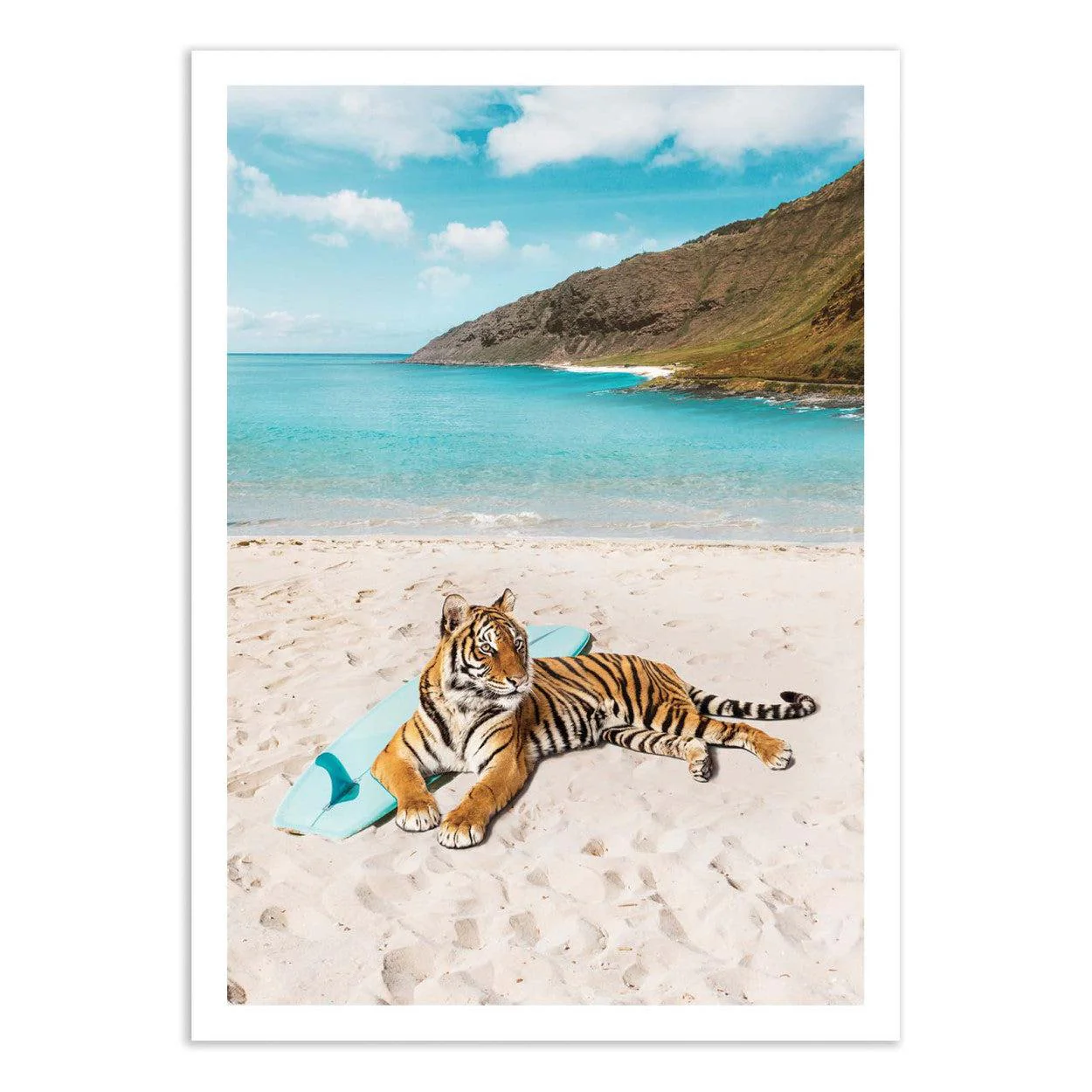 Art-Poster - Tiger's surf beach - Gal Design
