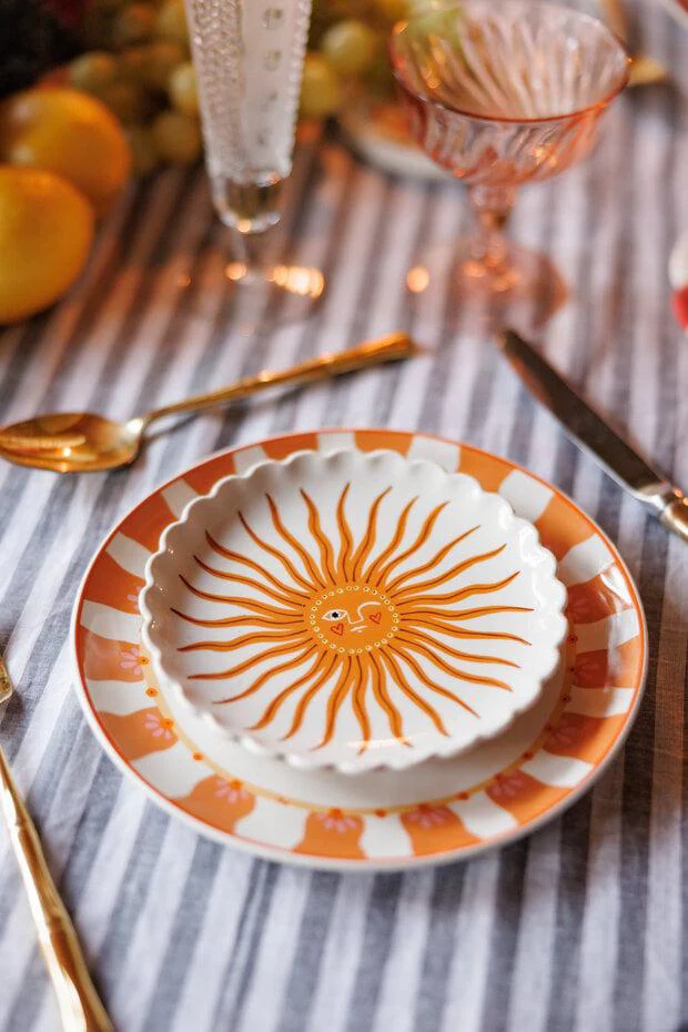 Assiette de service Soleil - Image 2