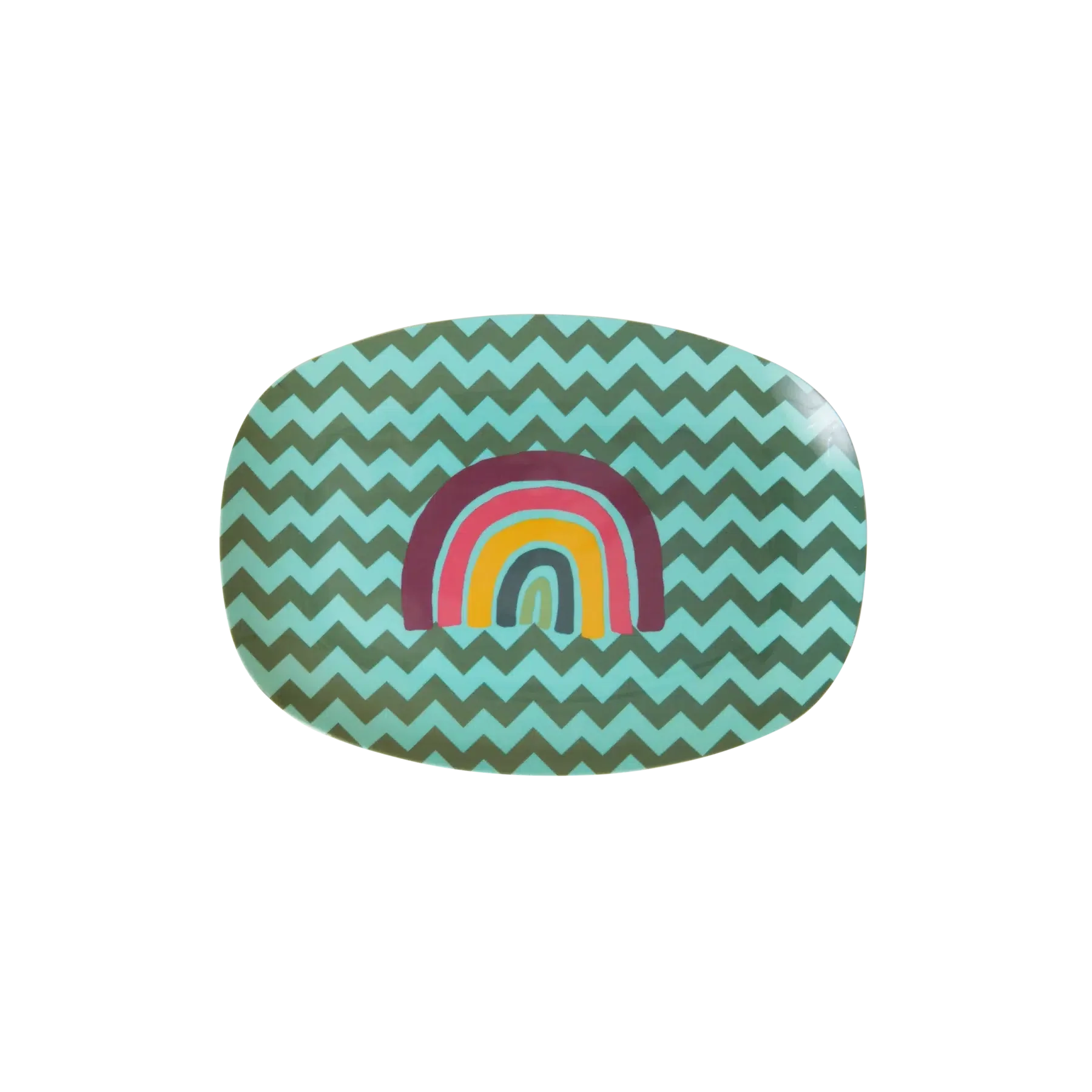 Assiette Mélamine rectangle petite - Arc en Ciel