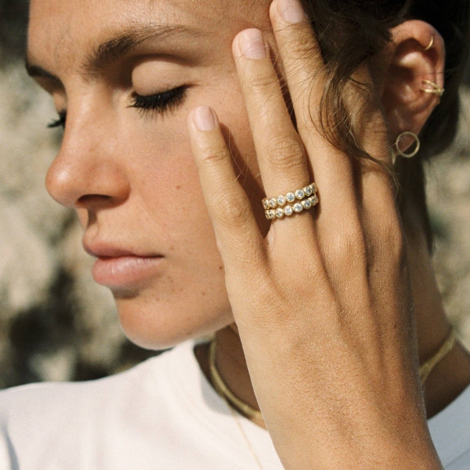 Bague Amélia | Bijoux dorés, cadeau imperméable - Image 2