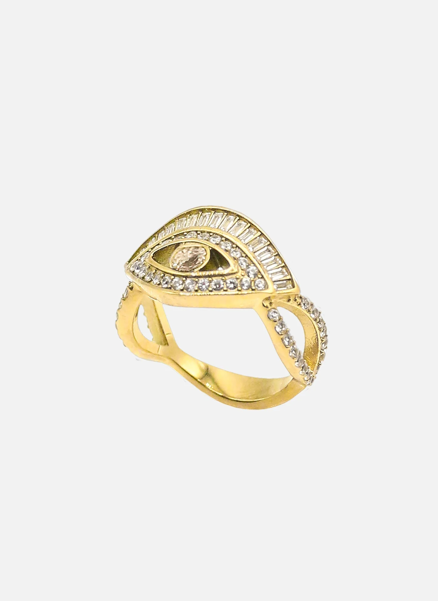 Bague fine Aten Or / Oxyde De Zirconium Jaune / 52