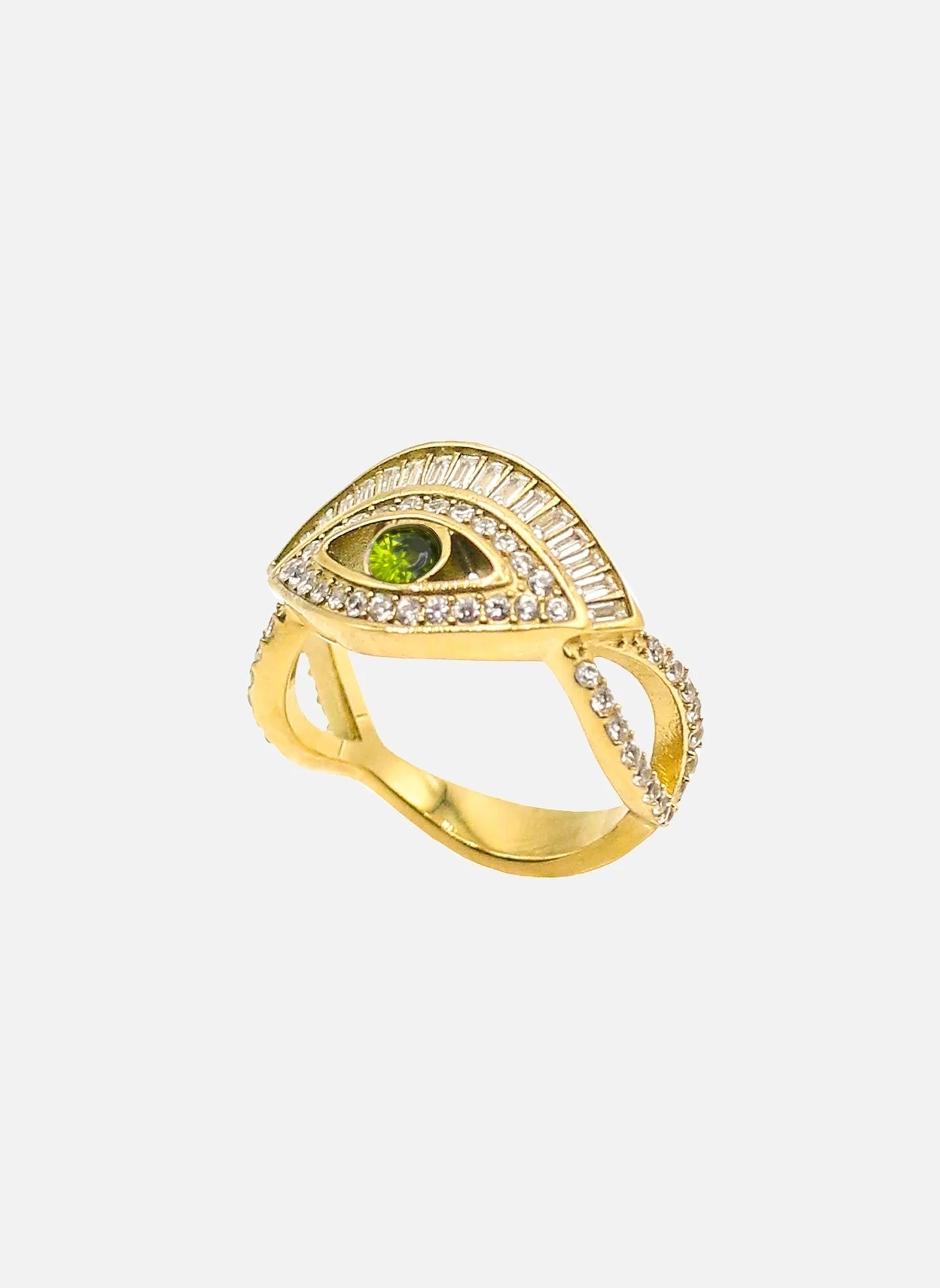 Bague fine Aten Or / Oxyde De Zirconium Vert / 52