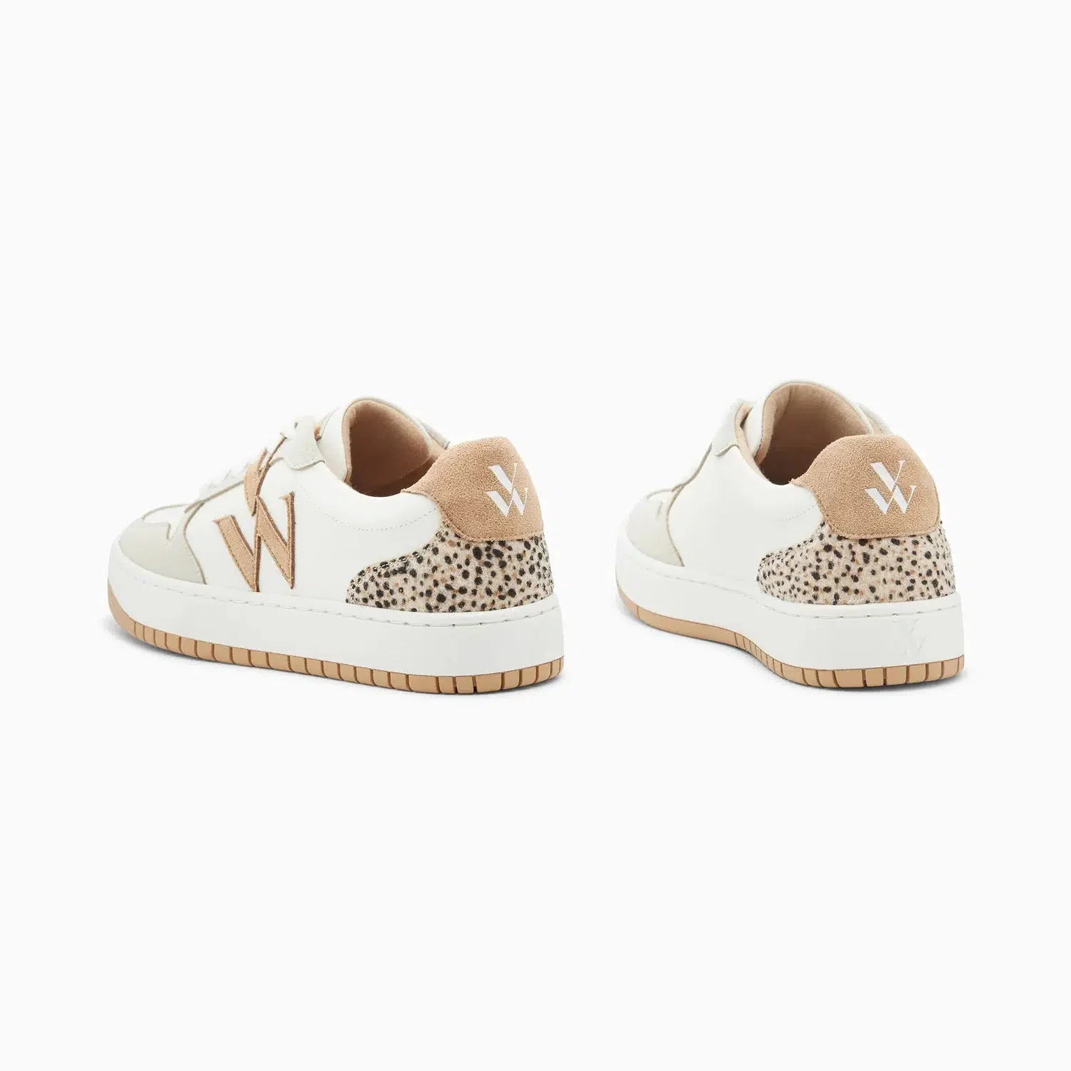 Baskets monogramme Esmée blanc et beige - Image 3