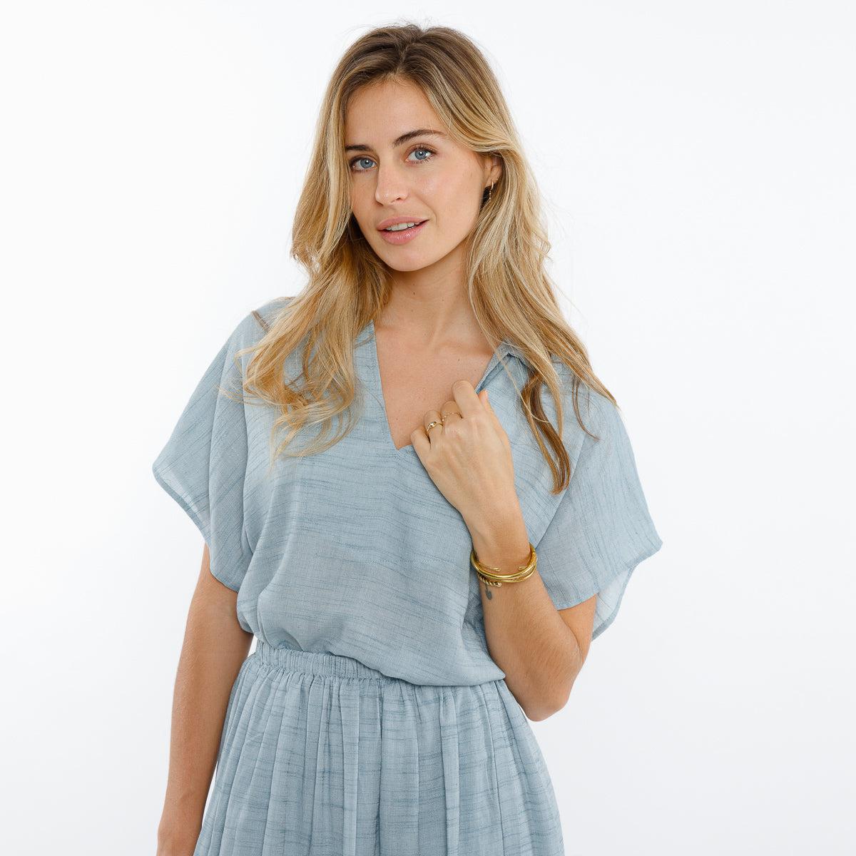 Blouse Betul I Bleu - Image 2