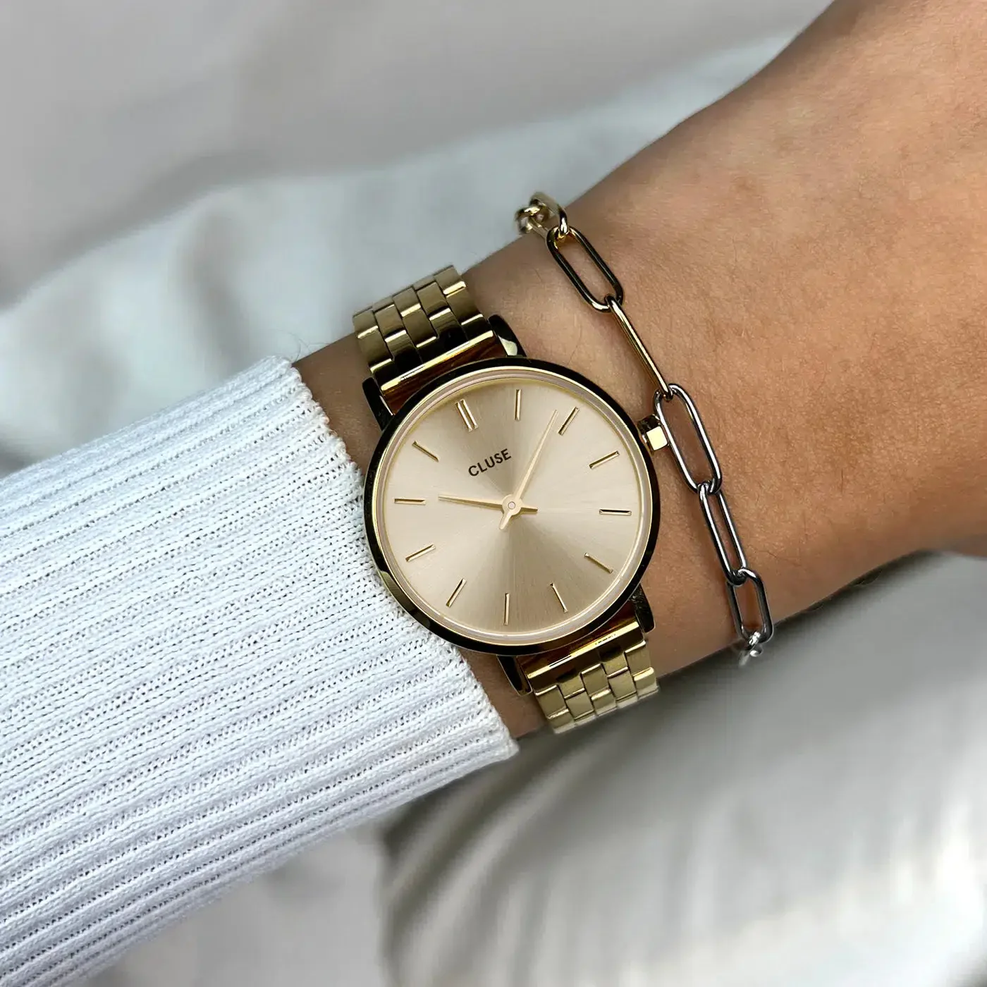 Boho Chic Petite Steel Watch, Gold, Gold Colour - Image 3