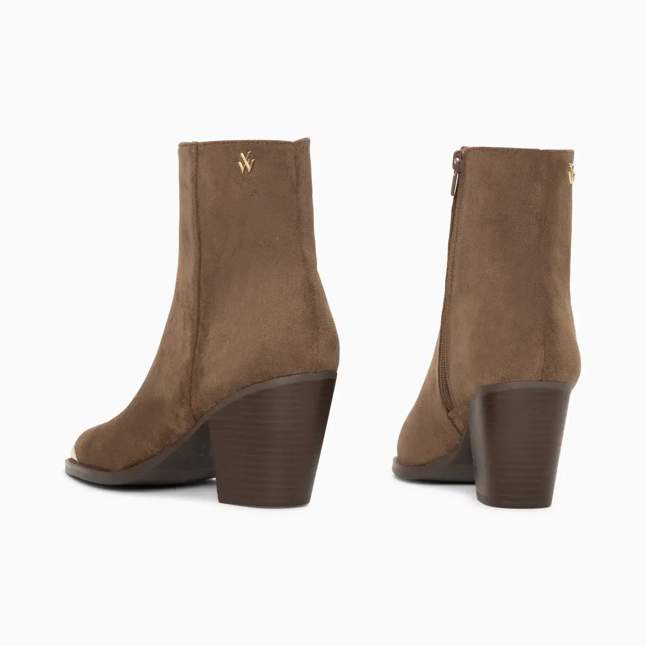 Bottines santiags Jenn taupe à talon - Image 3