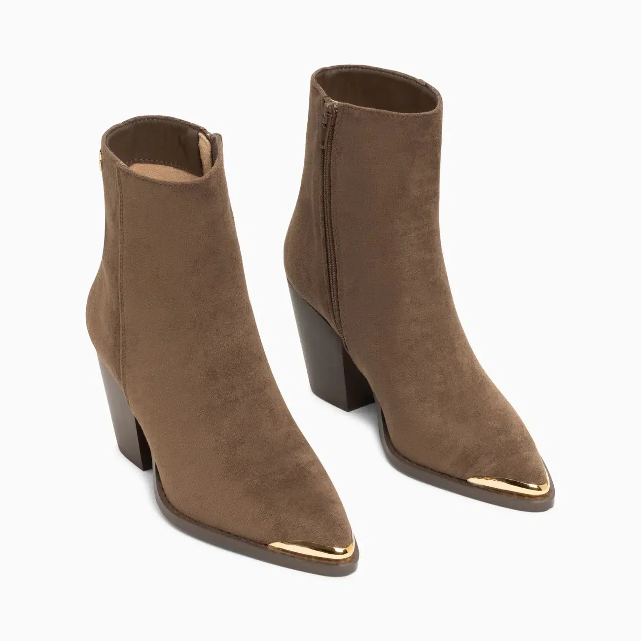 Bottines santiags Jenn taupe à talon - Image 4