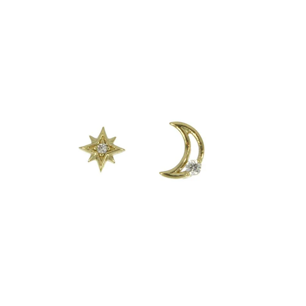 Boucles d’oreilles plaqué or Yang