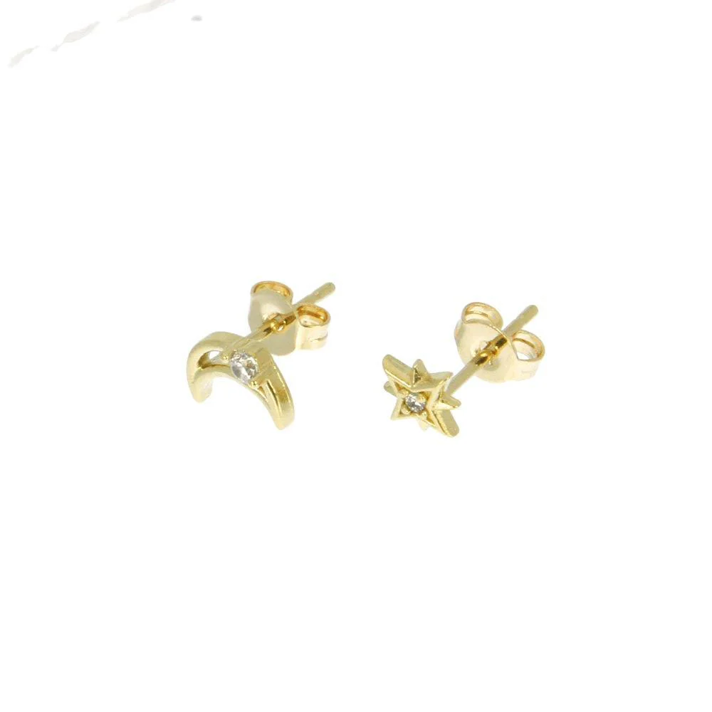 Boucles d’oreilles plaqué or Yang - Image 2