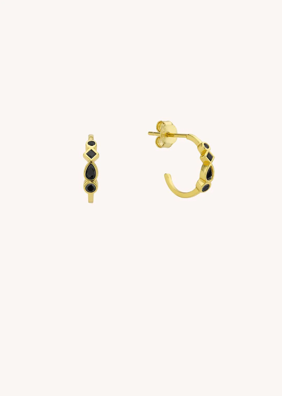 BOUCLES D'OREILLES - BLACK KOBE