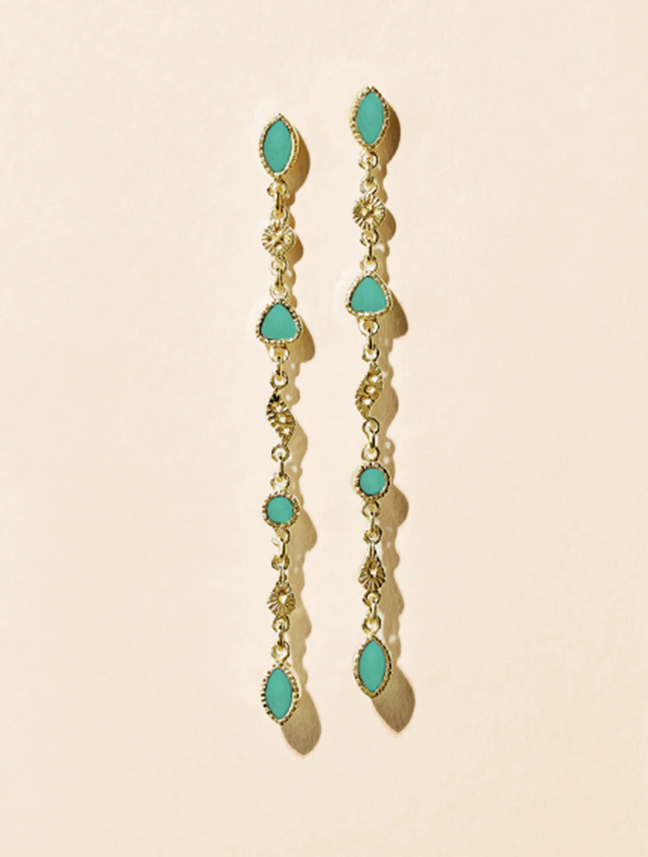 BOUCLES D'OREILLES MACHA - TURQUOISE
