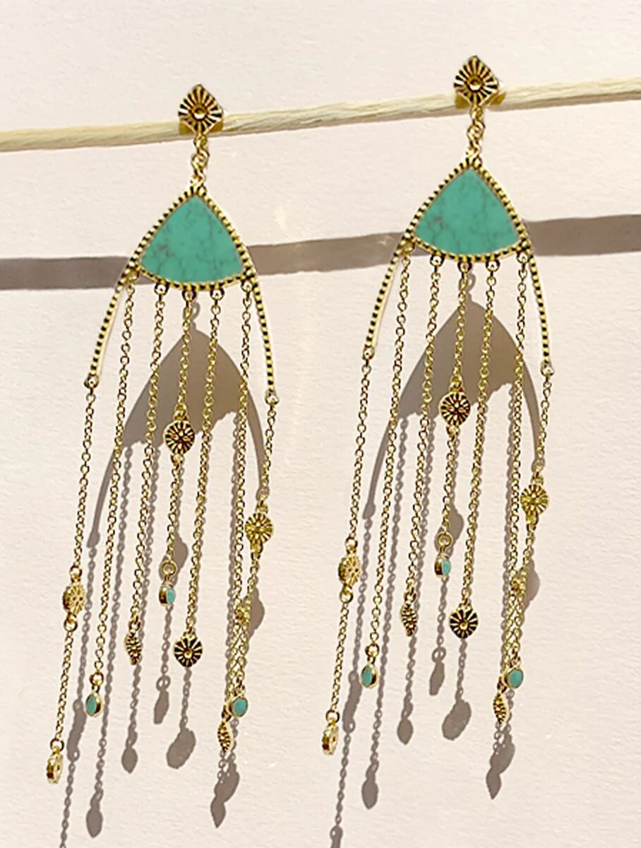 BOUCLES D'OREILLES MINA - TURQUOISE