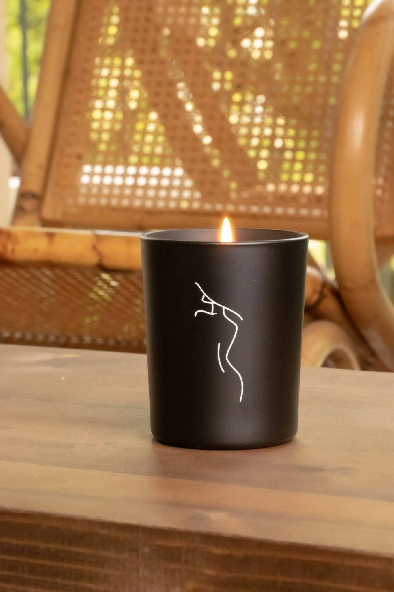 Bougie Ambre - Silhouette - Verre noir - Image 2