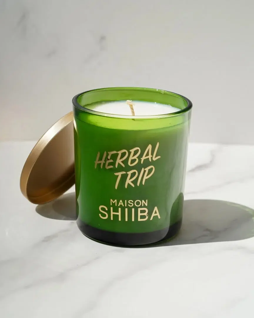 Bougie avec mantra I Herbal Trip