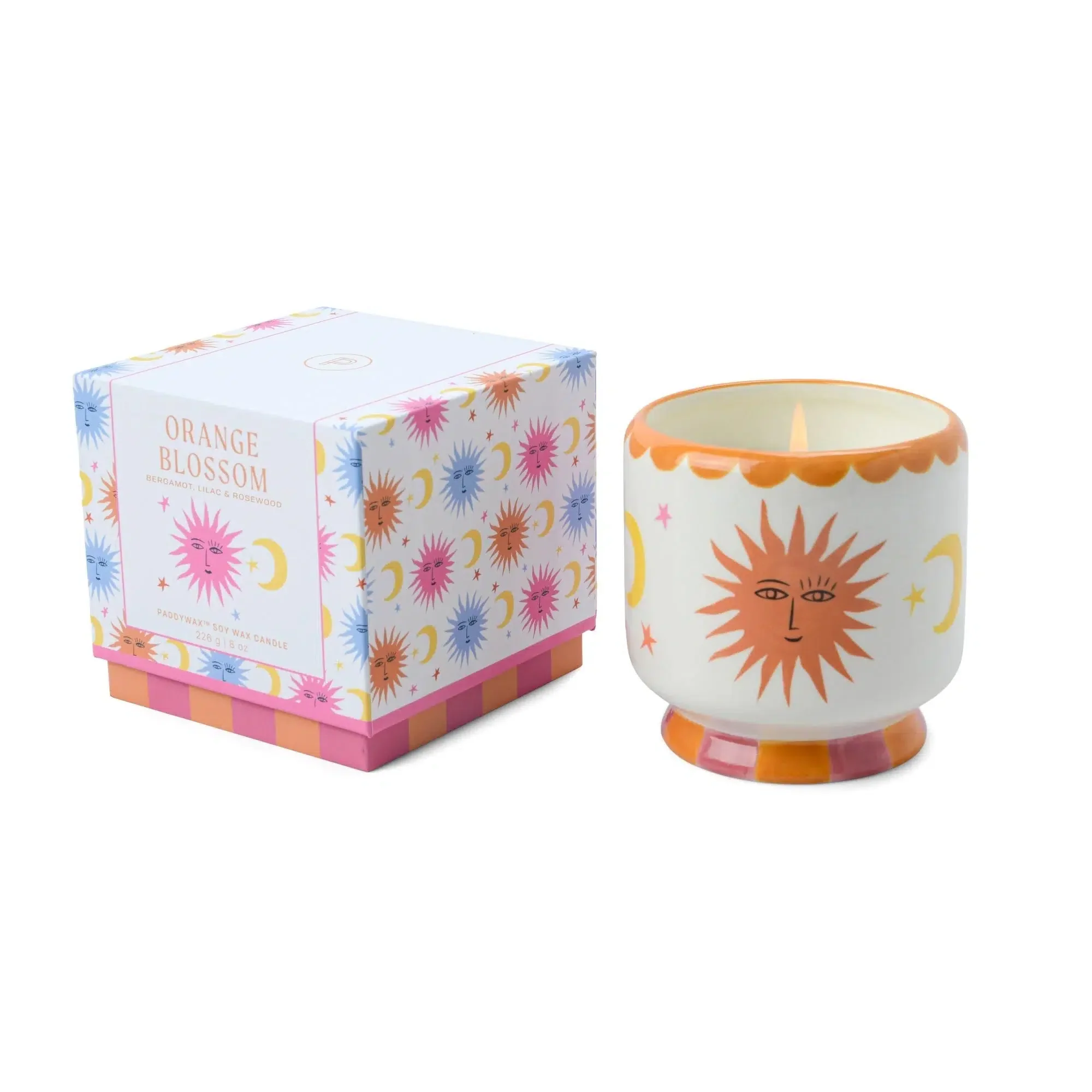 Bougie céramique I Soleil I Fleur d'oranger