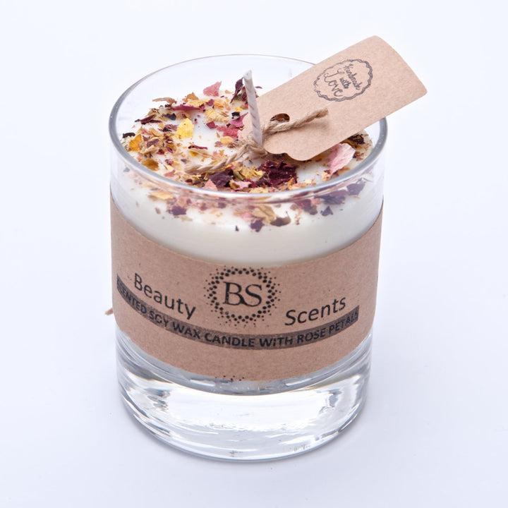 Bougie fleurs séchées - Vanille - Petit format