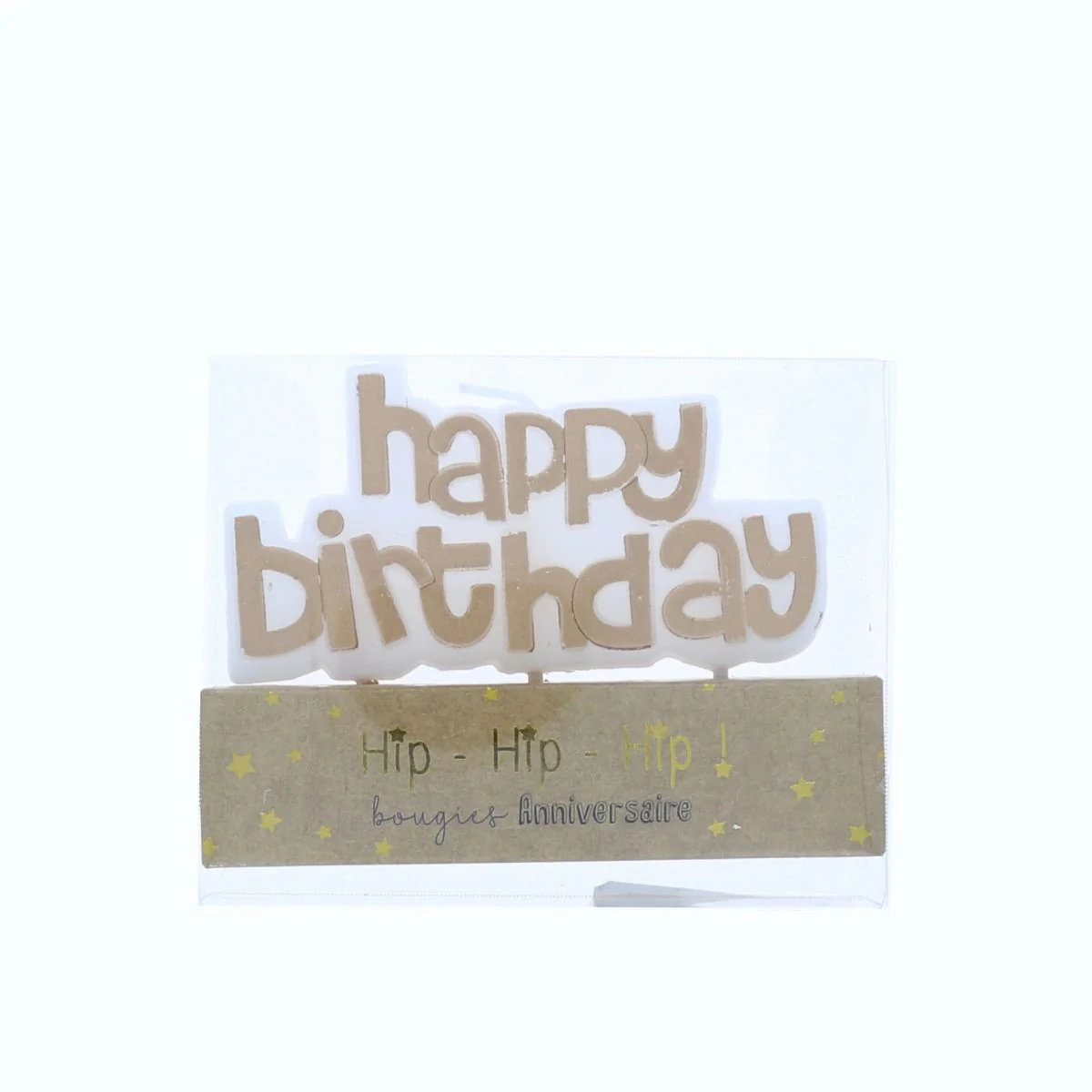 Bougie Happy birthday dorée - Image 2