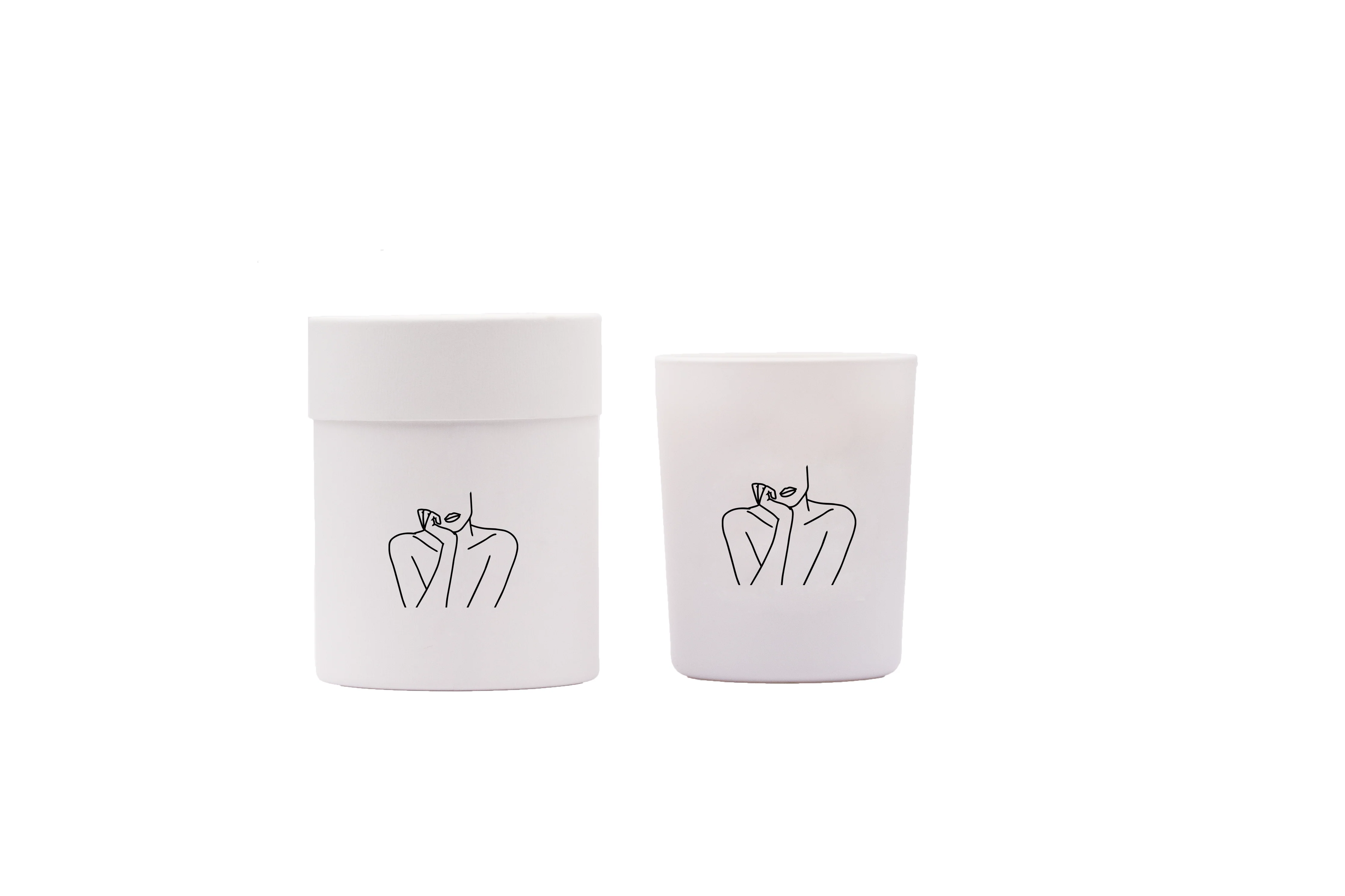 Bougie Vanille - Silhouette - Verre blanc - Image 2