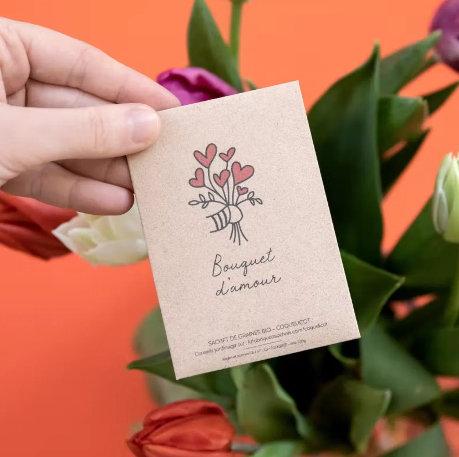 Bouquet d'amour - Sachet de graines de Coquelicots