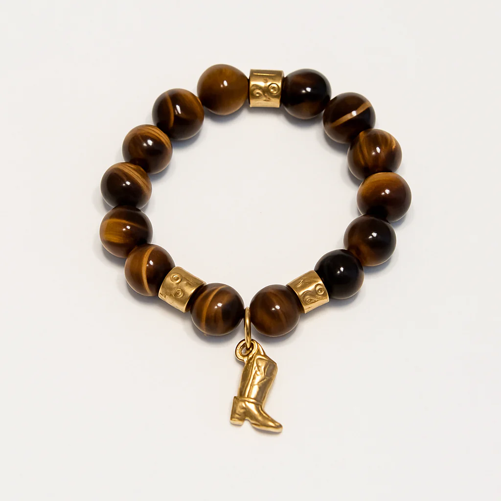 Bracelet Élastique Oeil de tigre grosses pierres
