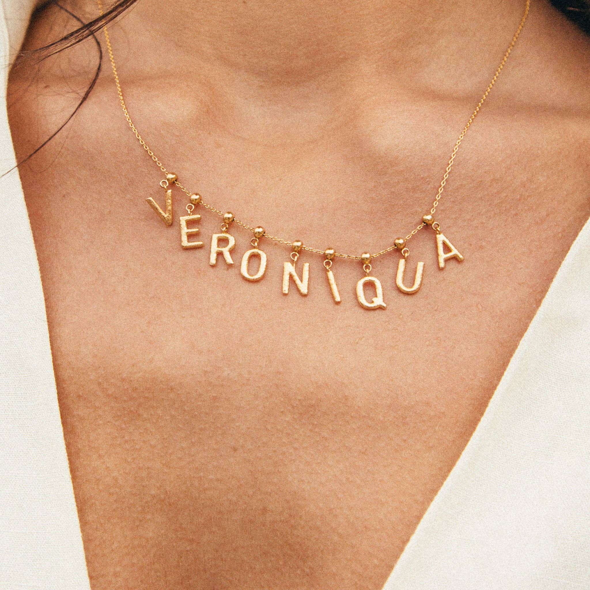 Breloque en forme de lettre | Bijoux en or, cadeau imperméable: E / Breloque seulement - Image 8