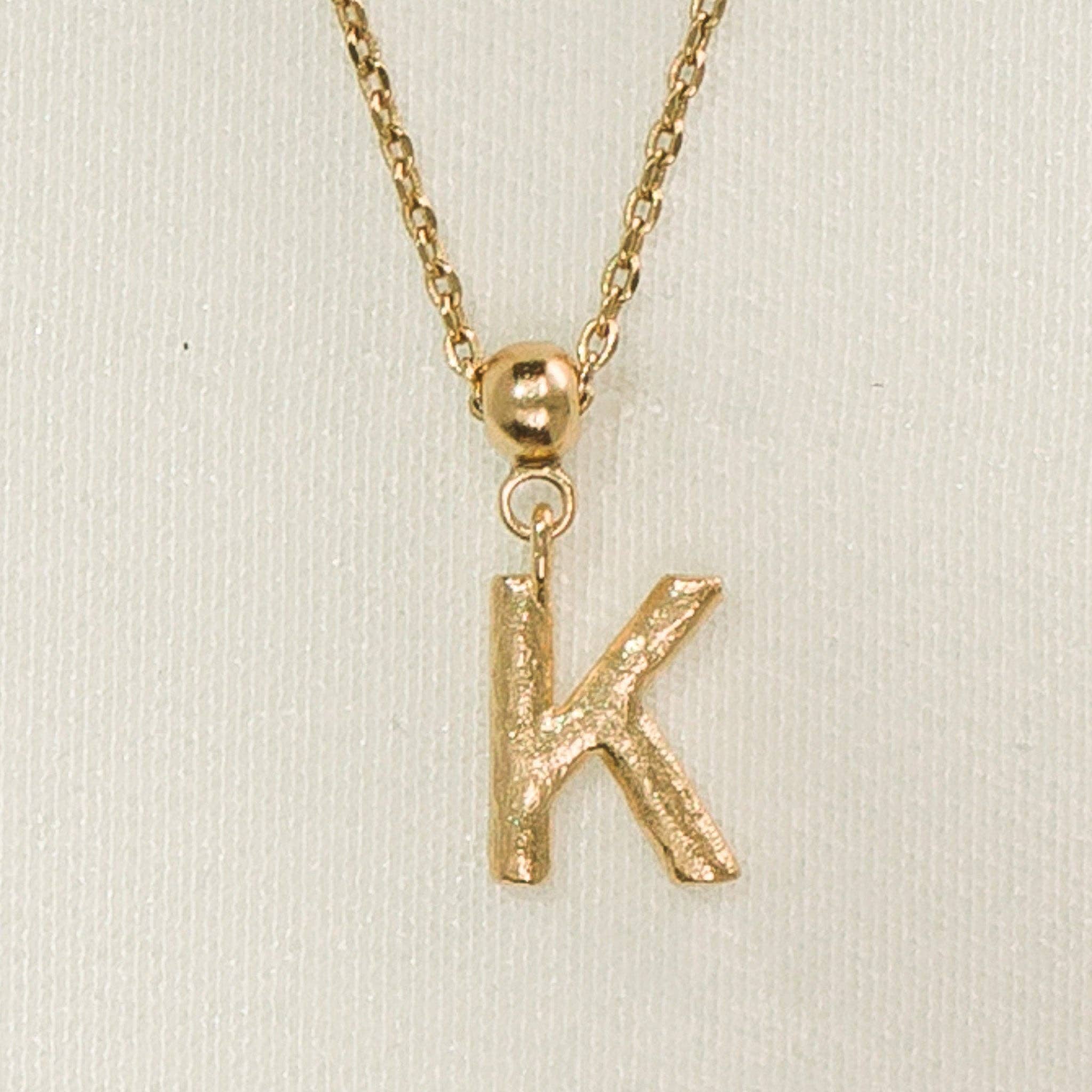 Breloque en forme de lettre | Bijoux en or, cadeau imperméable: S / Breloque seulement - Image 19