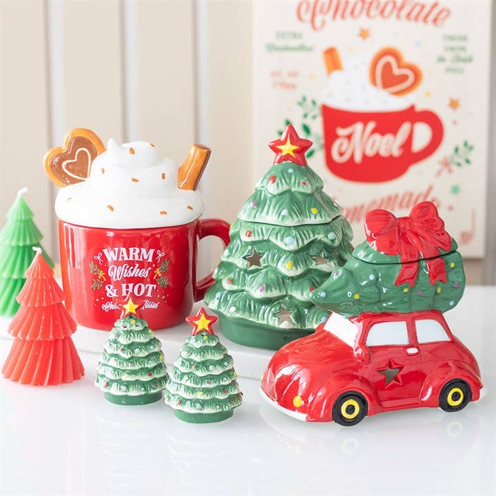Brûleur d'huile Voiture Classique avec Sapin de Noël - Image 5