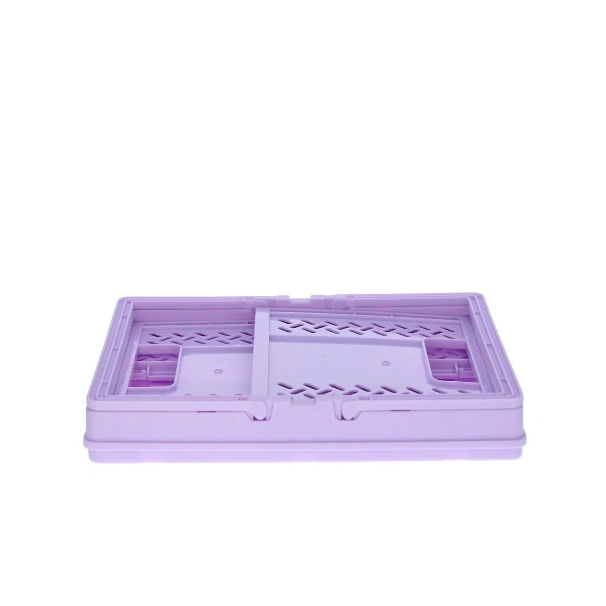 Caisse de rangement pliable en plastique violet - Image 2