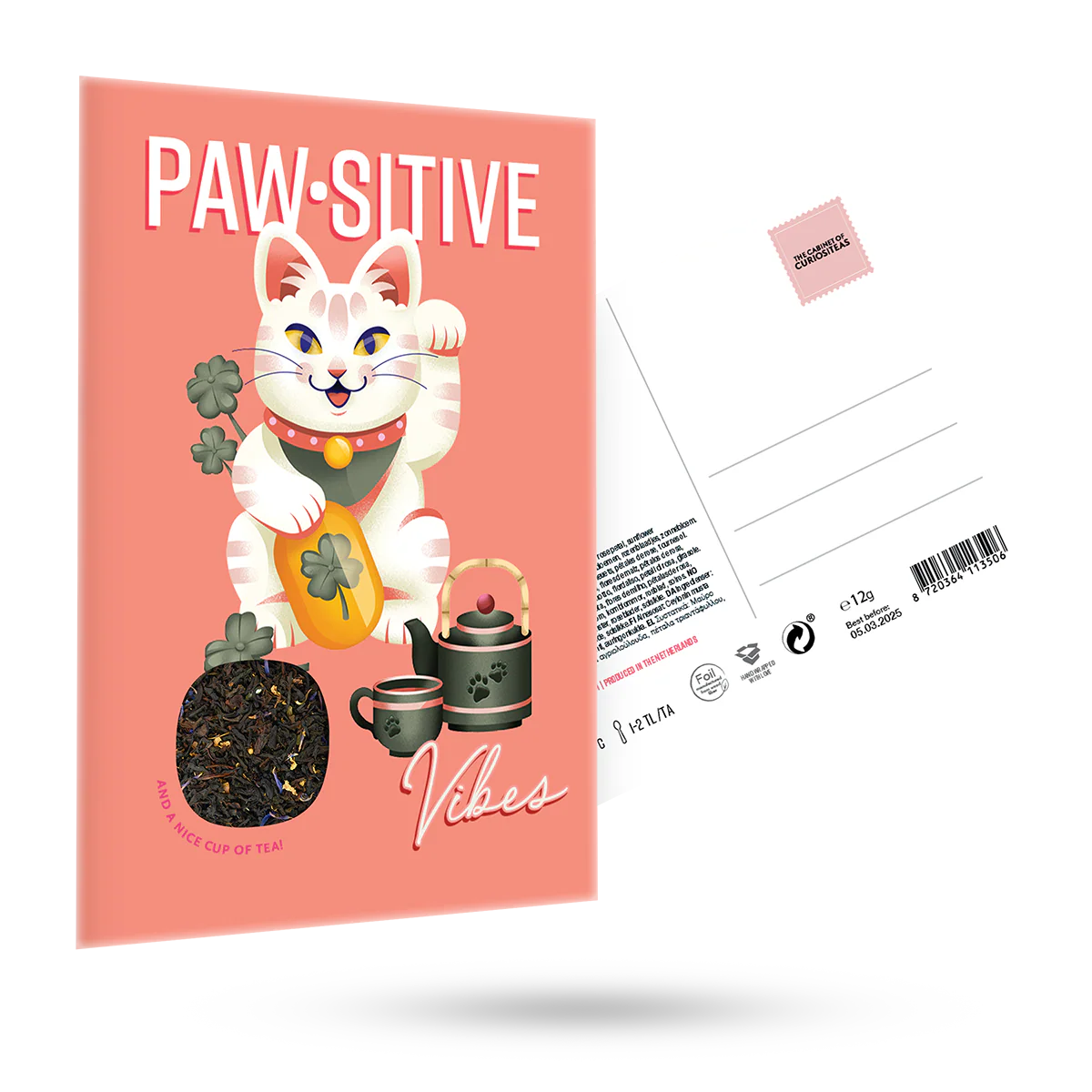 Carte à thé Pawsitive Vibes