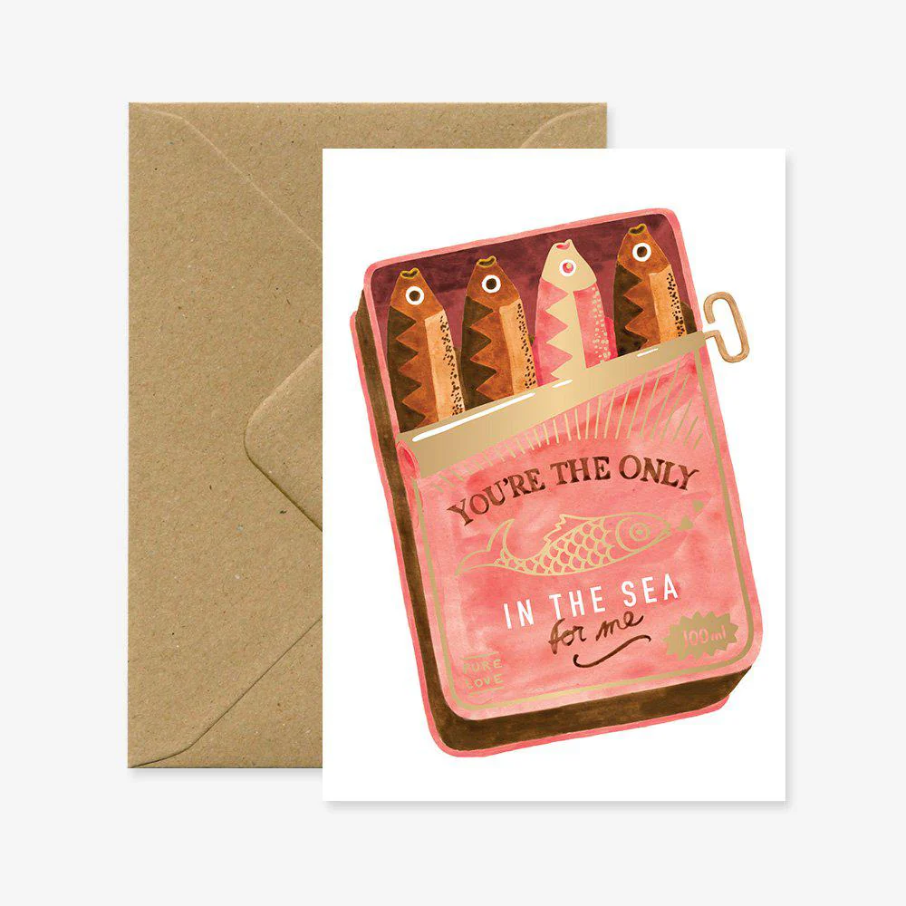 CARTE ANNIVERSAIRE | FISH IN THE SEA