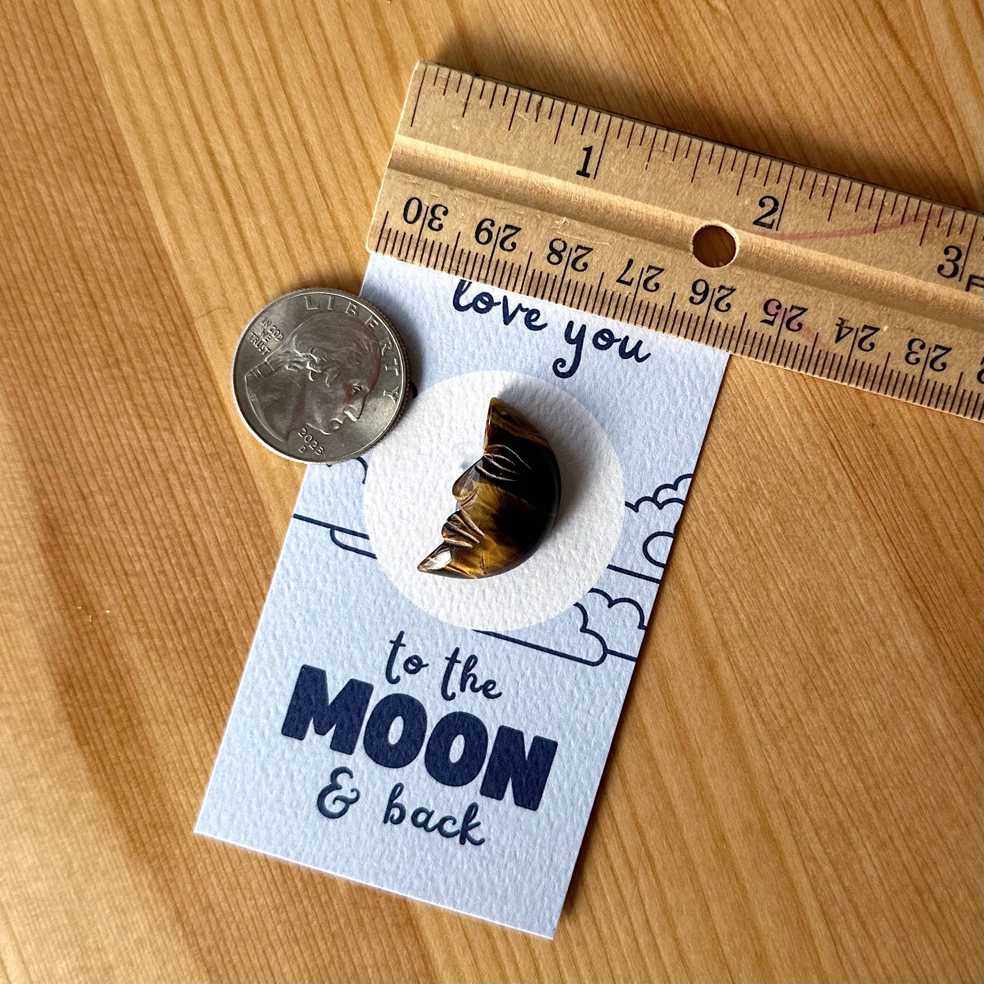 Carte de vœux mini "Je t'aime jusqu'à la LUNE et retour" - Cristaux & Pierres - Image 3
