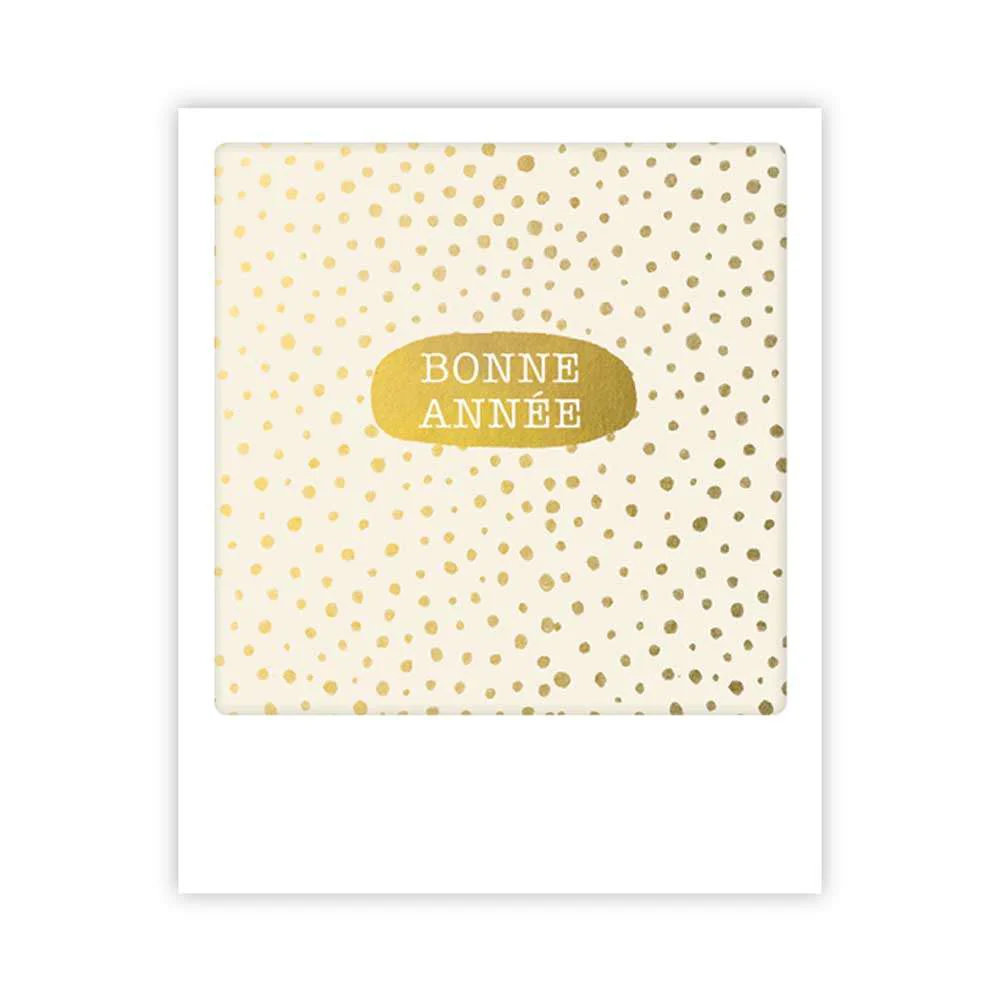 Carte postale - Format Polaroide - bonne année snow