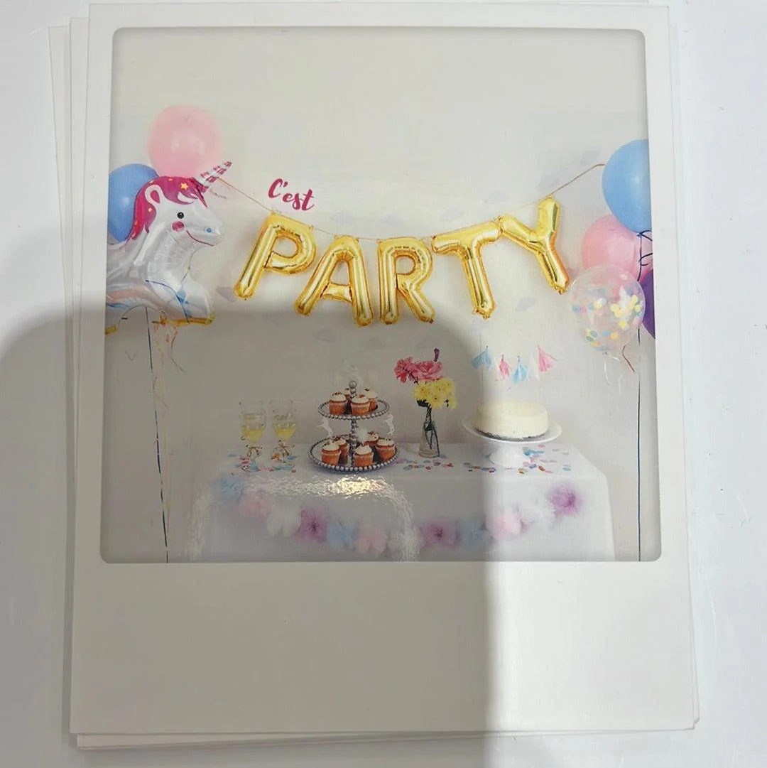 Carte postale - Format Polaroide - c’est party