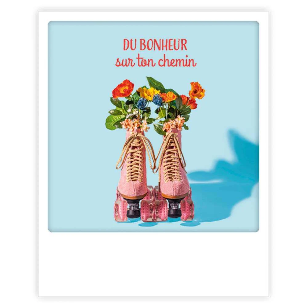 Carte postale - Format Polaroide - Du bonheur sur ton chemin