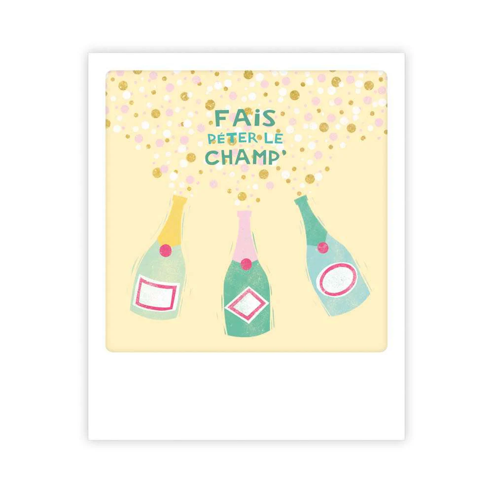 Carte postale - Format Polaroide - Fais peter le champ'
