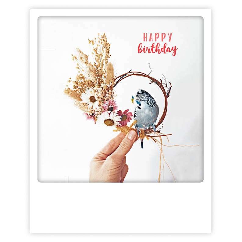 Carte postale - Format Polaroide - Happy birthday
