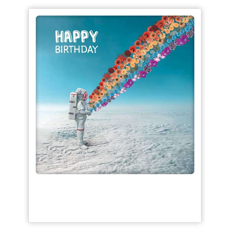 Carte postale - Format Polaroide - Happy birthday