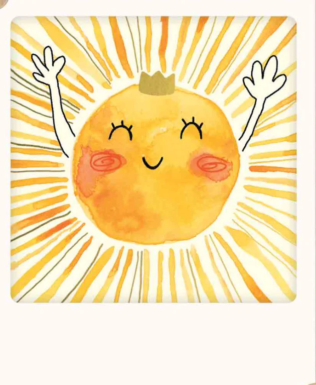 Carte postale - Format Polaroide - HAPPY SUN