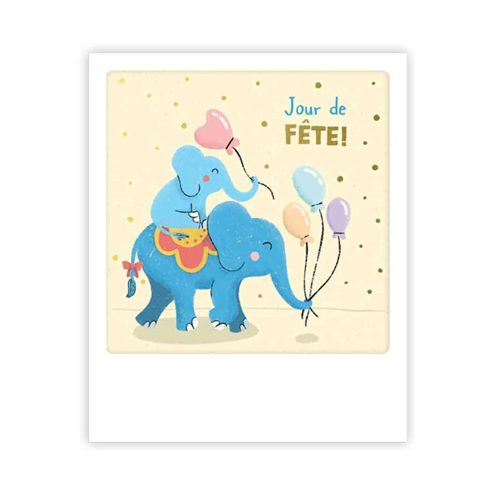 Carte postale - Format Polaroide - Jour de fête