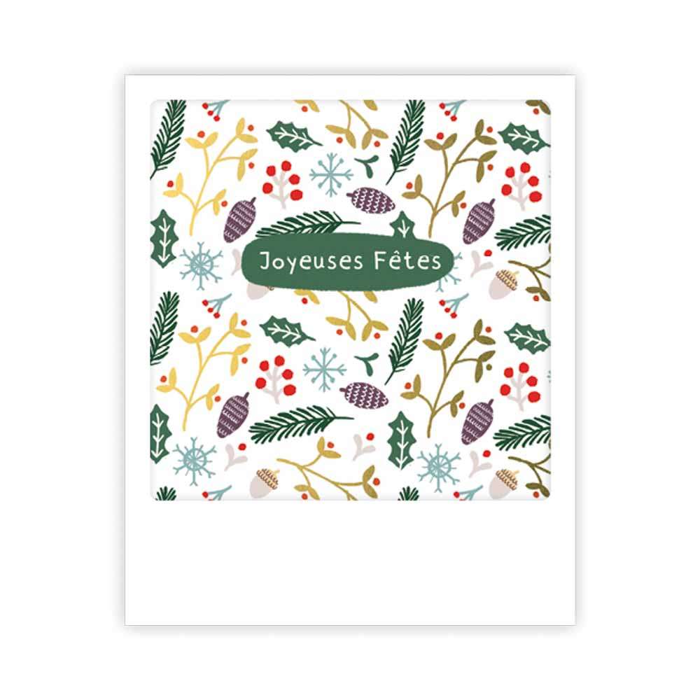 Carte postale - Format Polaroide - joyeuses fêtes