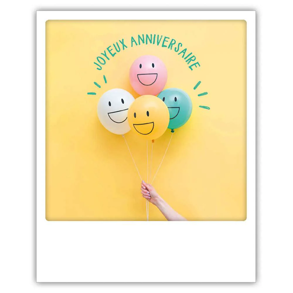 Carte postale - Format Polaroide - Joyeux anniversaire