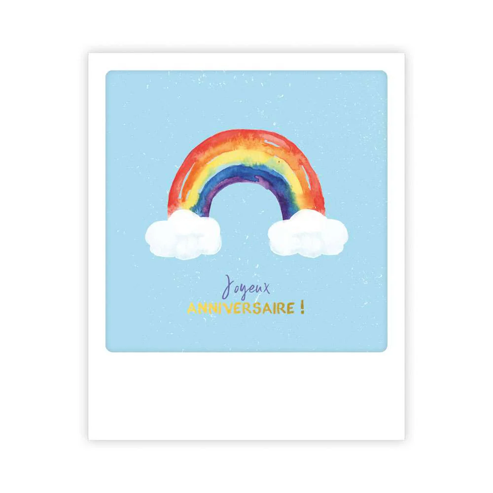 Carte postale - Format Polaroide - Joyeux anniversaire