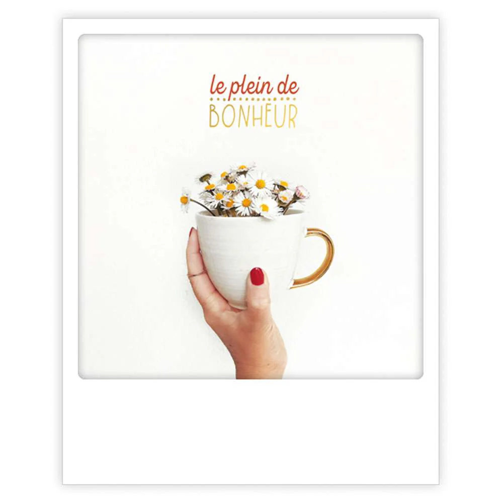 Carte postale - Format Polaroide - Le plein de bonheur