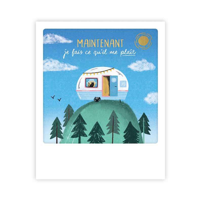 Carte postale - Format Polaroide - Maintenant je fais ce qu'il me plaît
